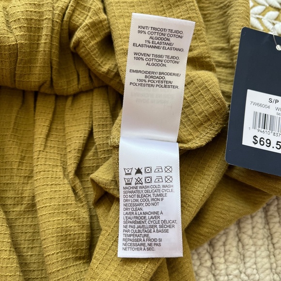 Embroidered Boho Stretch Cotton Blouse - Picture 5 of 6